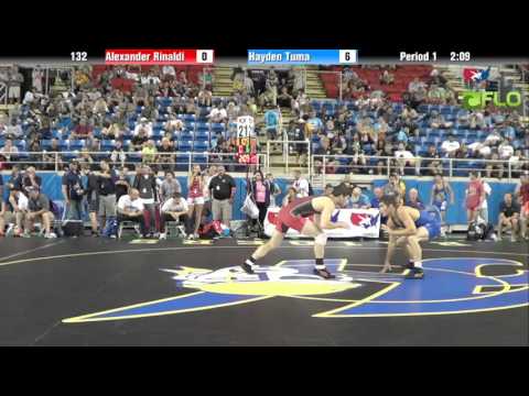 Junior 132 - Alexander Rinaldi (New Jersey) vs. Hayden Tuma (Idaho)