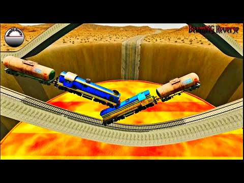Two Trains Crashes Reverse - BeamNG Drive
