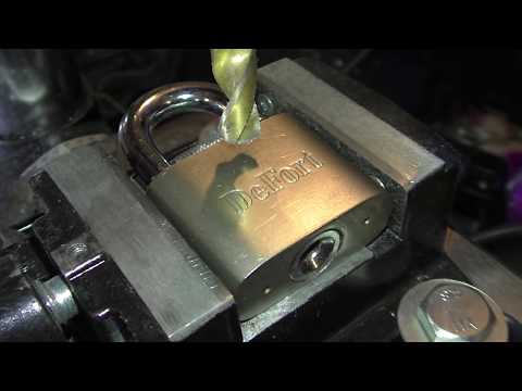 "Odwiert" w kłódce dyskowej DeFort z pominięciem zabezpieczenia anty przewierceniowego