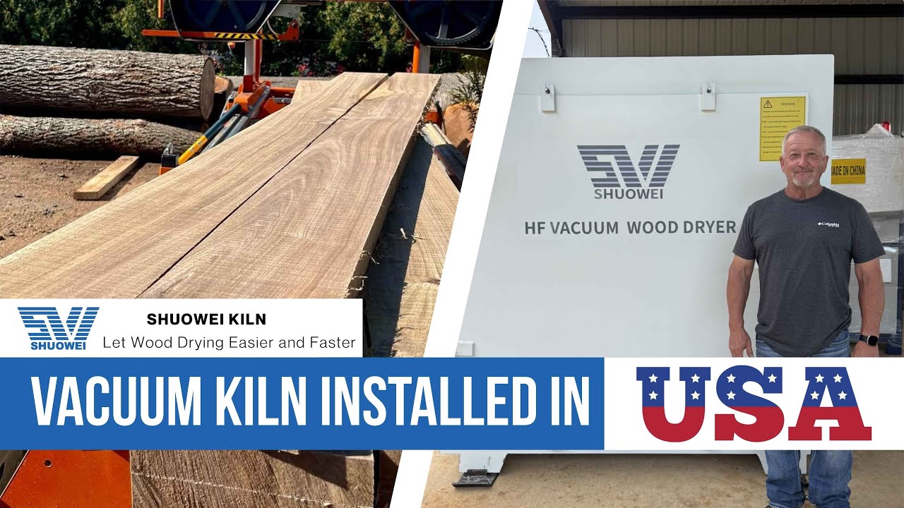 Southern Yellow Pine Dried from 60% to 6–8% in 5 Days | Shuowei HF Vacuum Kiln in Mississippi, USA