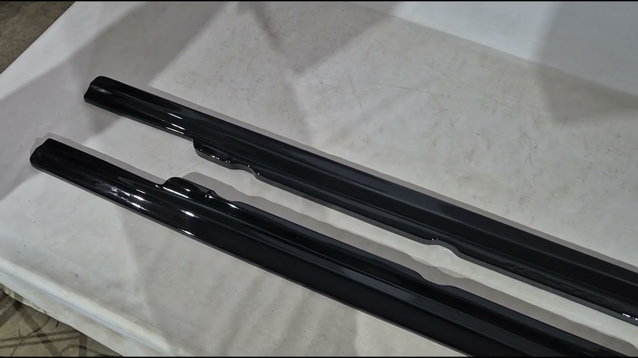 Mercedes E-сlass W213 2016-2023 рр. Бокові пороги DPT (чорний глянець) Video 1