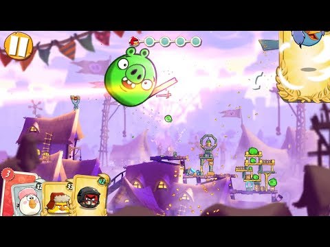 Angry Birds 2: LEVEL 205, Pig City Steakholm - Gameplay (EXTRA CARDS EVERYWHERE!)