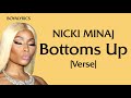 Nicki Minaj Bottoms Up Verse Lyrics Excusemeimsorryreallysuchaladytiktokcouldigetthatremycoke