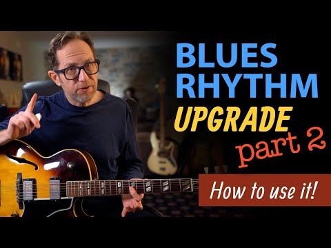 How to USE the upgraded Blues Rhythm to layer on top of a 1-4-5 progression - Guitar Lesson - ML126