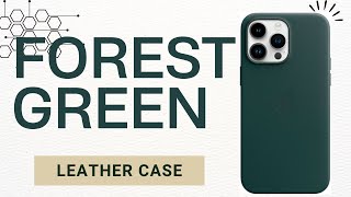 Apple Leather Case: Forest Green for iPhone 14 Pro Max