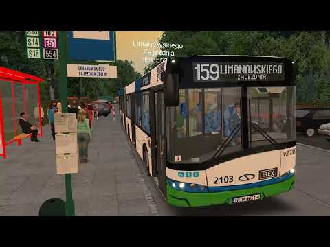 VZTM Szczecin - Linia 159 Szczecinska Cmentarz -  Limanowskiego Zajezdnia SPAK | OMSI 2 - Solaris
