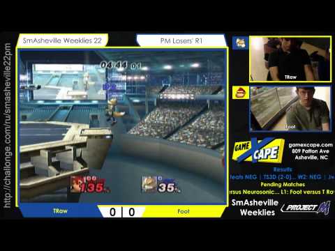 SW22 PM Losers' R1 - TRaw (Fox) vs Foot (Donkey Kong)