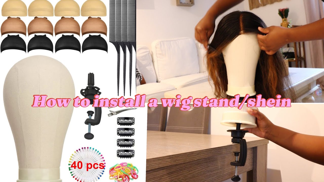 How to set up a mannequin wig head|wig head for table | shein wig stand review
