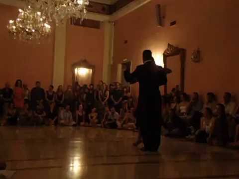  Maria Ines Bogado  and  Jorge Lopez  are  dancing  at  Syros Tango Festival  in  2016