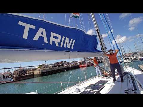 Indian Naval sailing vessel Tarini docks in Cape Town