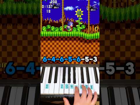 How To Play Green Hill Zone from Sonic on Piano #shorts