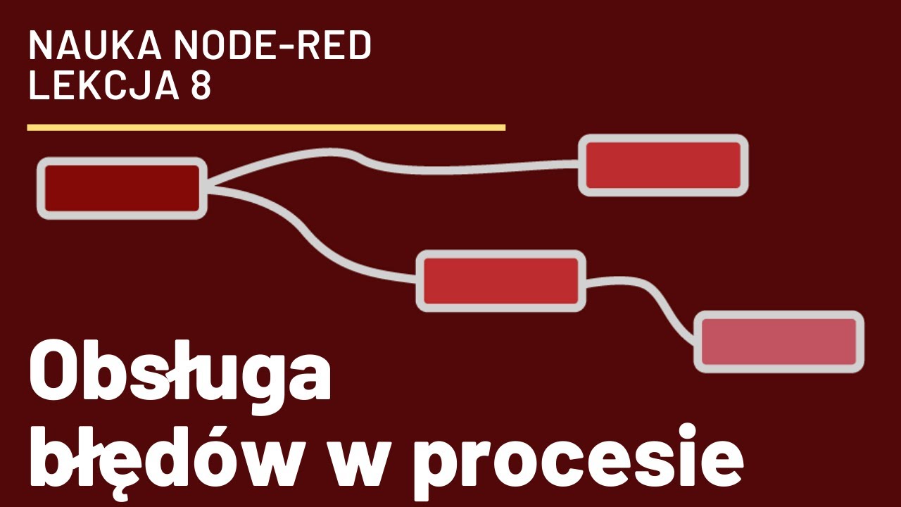 Nauka Node-RED - Lekcja 8 - Obsługa błędów