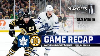 Gm 5: Maple Leafs @ Bruins 4/30 | NHL Highlights | 2024 Stanley Cup Playoffs Screenshot