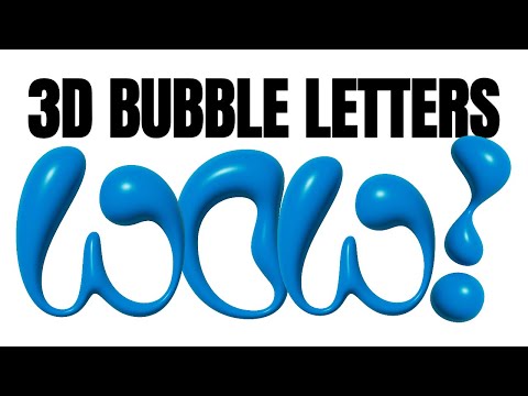 How To Easily Make 3D Bubble Letters (Without Illustrator or Blender)