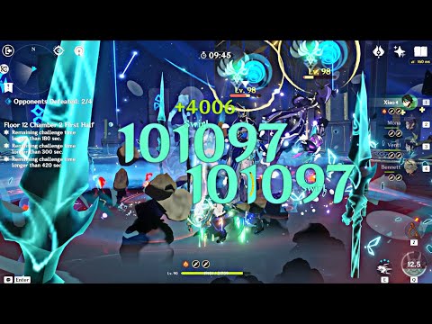 C6 Xiao destroying 12-2-1 - Spiral abyss 3.0 | Genshin Impact