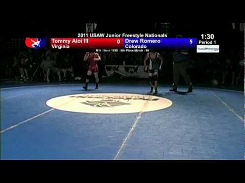 Junior Freestyle 5th 98   Drew Romero CO vs  Tommy Aloi VA