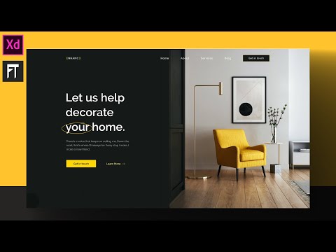 Interior Website UI Design Process - Start to Finish in Adobe XD (Speed Process)