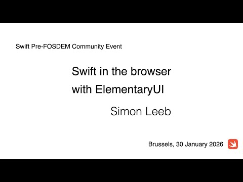 Swift in the Browser with ElementaryUI