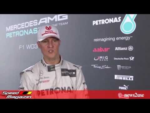 Formula 1 Driver Michael Schumacher (Schumi): Interview on the Mercedes AMG Petronas W03 (English)