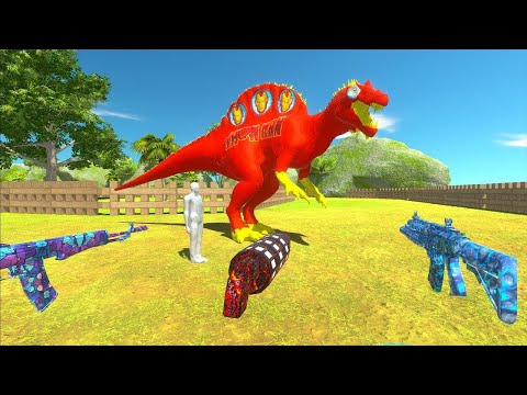 DEATH RUN OCEAN VS ICE T-REX VS DARK SPINOSAURUS - ARBS7