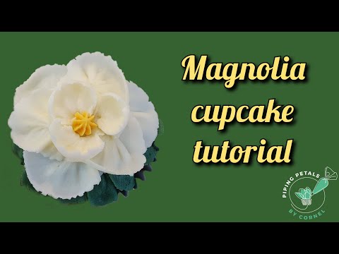 Magnolia cupcake flower tutorial