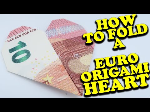 10 Euro Origami Heart | How To Fold A Euro Origami Heart With A 10 Euro Note