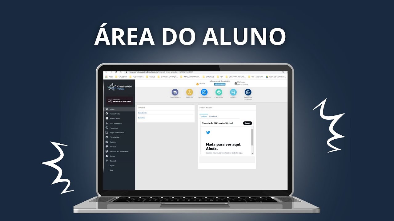 AMBIENTAÇÃO / ÁREA DO ALUNO  - Universidade Cruzeiro do Sul Virtual (Pt 1)