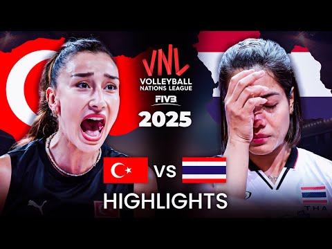 TURKIYE vs THAILAND | HIGHLIGHTS | Women's VNL 2025
