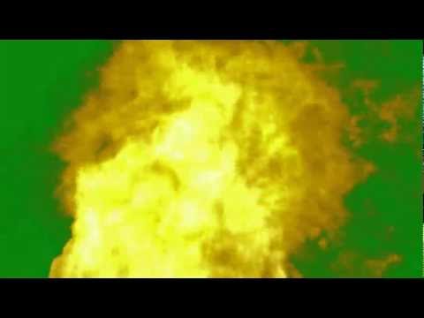 Fire on Green Screen