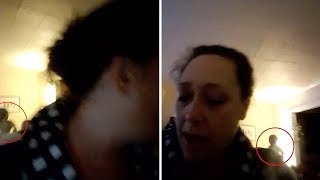 Woman catches a Ghost or Alien in her house...