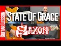 Saxon - State Of Grace - Guitar Lesson - Live Version