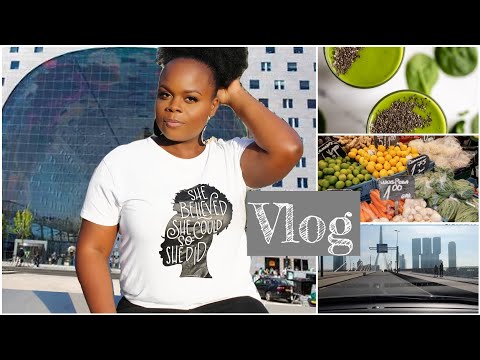 Vlog# 2 Rotterdam City views | Grocery shop with me | Smoothie for GLOWING Skin/hair