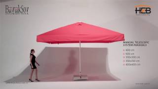 HEB Parasol - Büyüksoy Şemsiye "Manuel Telescopic Parasol"