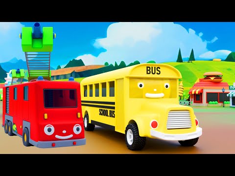 Wheels On The Bus Dance Party - Fun Cars Cartoons For Kids - Nursery Rhymes & Kids Songs