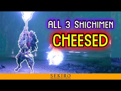 Sekiro | How to Cheese ALL 3 Shichimen Warrior bosses (BOTH lives)