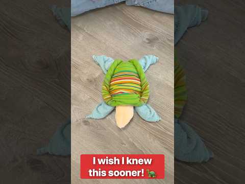 Cute turtle towel hack #lifehack #towelfolding  #homedecor #turtle #hack