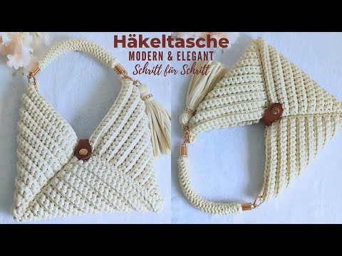 Dreieckige Häkeltasche: Stylisch, modern und super einfach für Anfänger – Schritt für Schritt