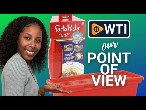 Microwave Pasta Cooker- The Original Fasta Pasta (Red)- Quickly Cooks up to 4 Servings- No Mess - WTI product video review