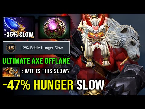 WTF +47% AoE Slow DPS Battle Hunger Axe EZ Deleted Offlane with Octarine Scepter 7.32c Dota 2
