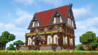 Minecraft: How to build  Medieval Mansion - Tutorial