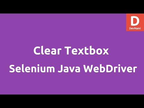 Clear textarea with Selenium Java