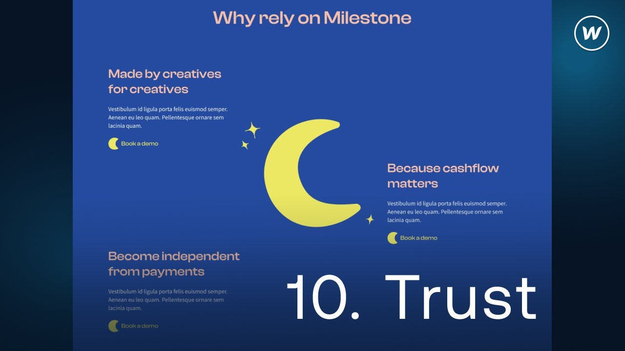 10. Advanced Webflow development tutorial: the TRUST section