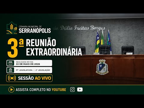 03ª Sessão Extraordinária de 2026 – Câmara Municipal de Serranópolis GO