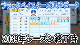 【パワプロ2021】ブラックベイスターズ2039年シーズン終了時選手データ