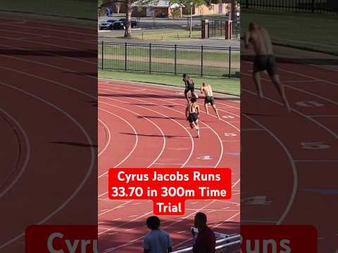 Cyrus Jacobs 300m Time Trial 33.70 #collegeathletes #trackandfield #ncaatrackandfield #northwestern