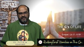 Download Lagu Homily - THE G's OF LIFE (9 October, 2022) - Fr. Peter D'Souza CSsR Thumbnail