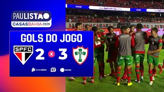 São Paulo 2 x 3 Portuguesa: confira os gols do jogo na narração de Cleber Machado