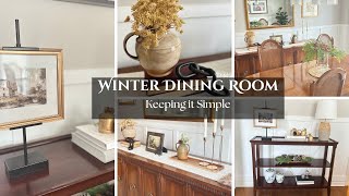 Cozy Winter Dining Room | Decorate for Winter with these Simple Decor Ideas