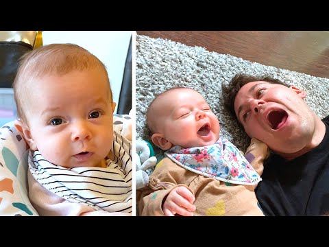 Baby Makes Cute COOING and HAPPY Sounds