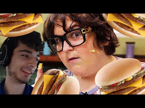 Ice Poseidon & Andy Milonakis giving out cheeseburgers...